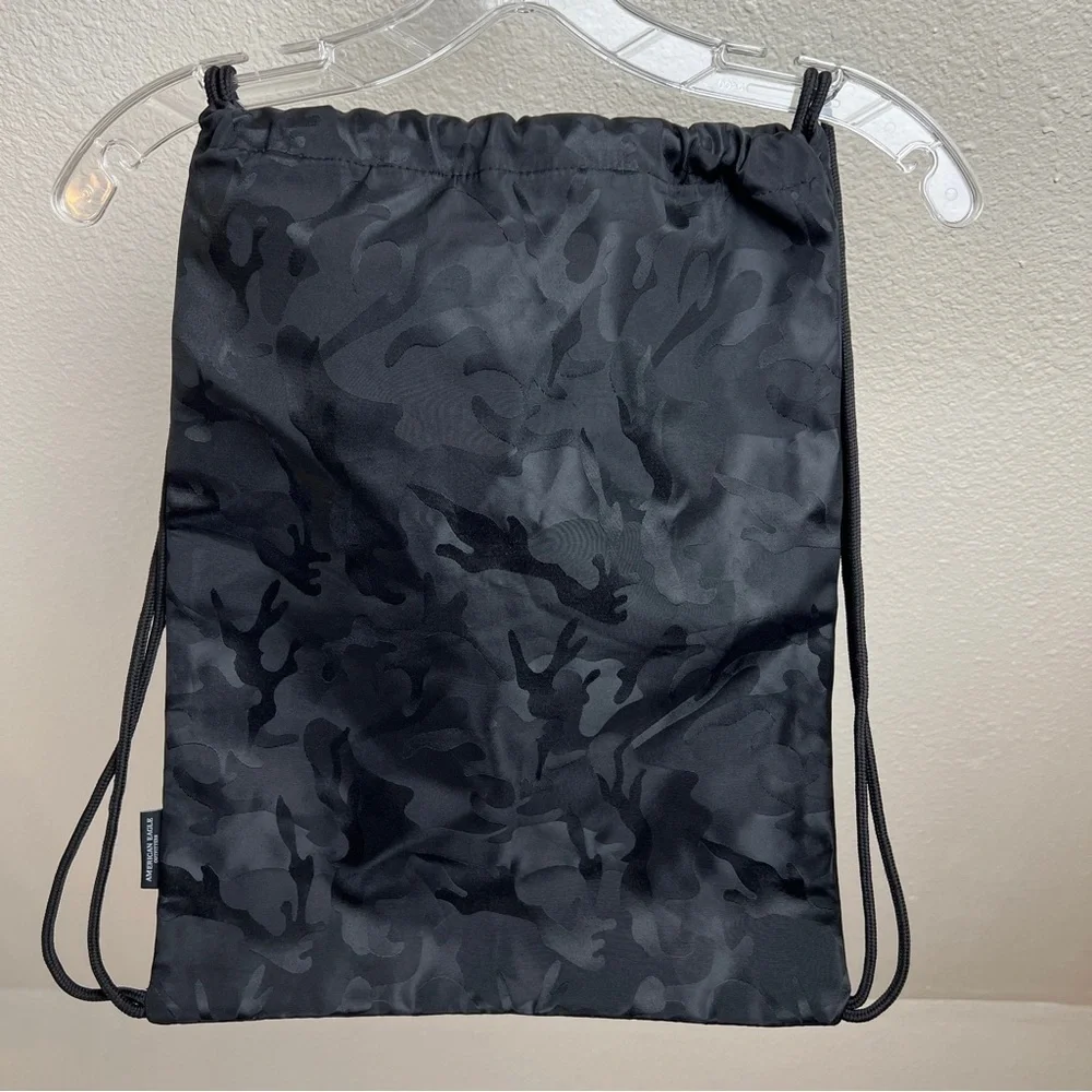 AMERICAN EAGLE OUTFITTERS Black on Black Camo Print. Approximate 17X13.